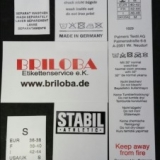Briloba Etikettenservice e.K.  -  Textiletiketten Webetiketten Geschenkbänder Namenbänder Sticketiketten - Briloba Etikettenservice e.K.